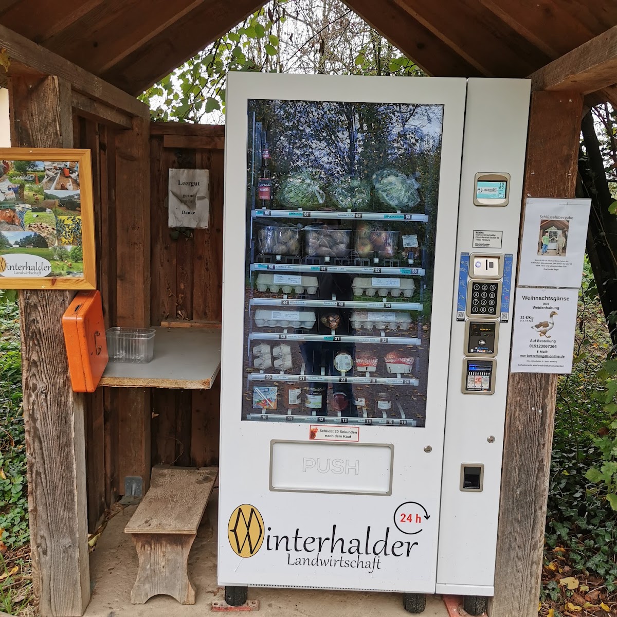 Frische Eier Gemüseautomat