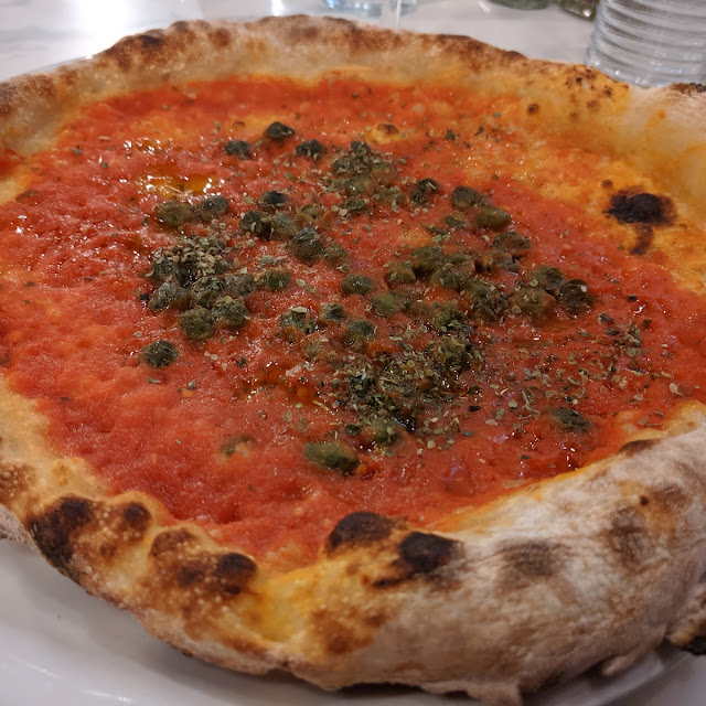 Pizza Marinara with Capers