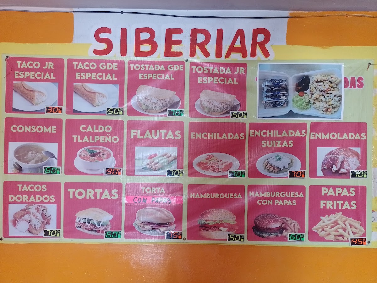 Tacos y tostasas siberiar