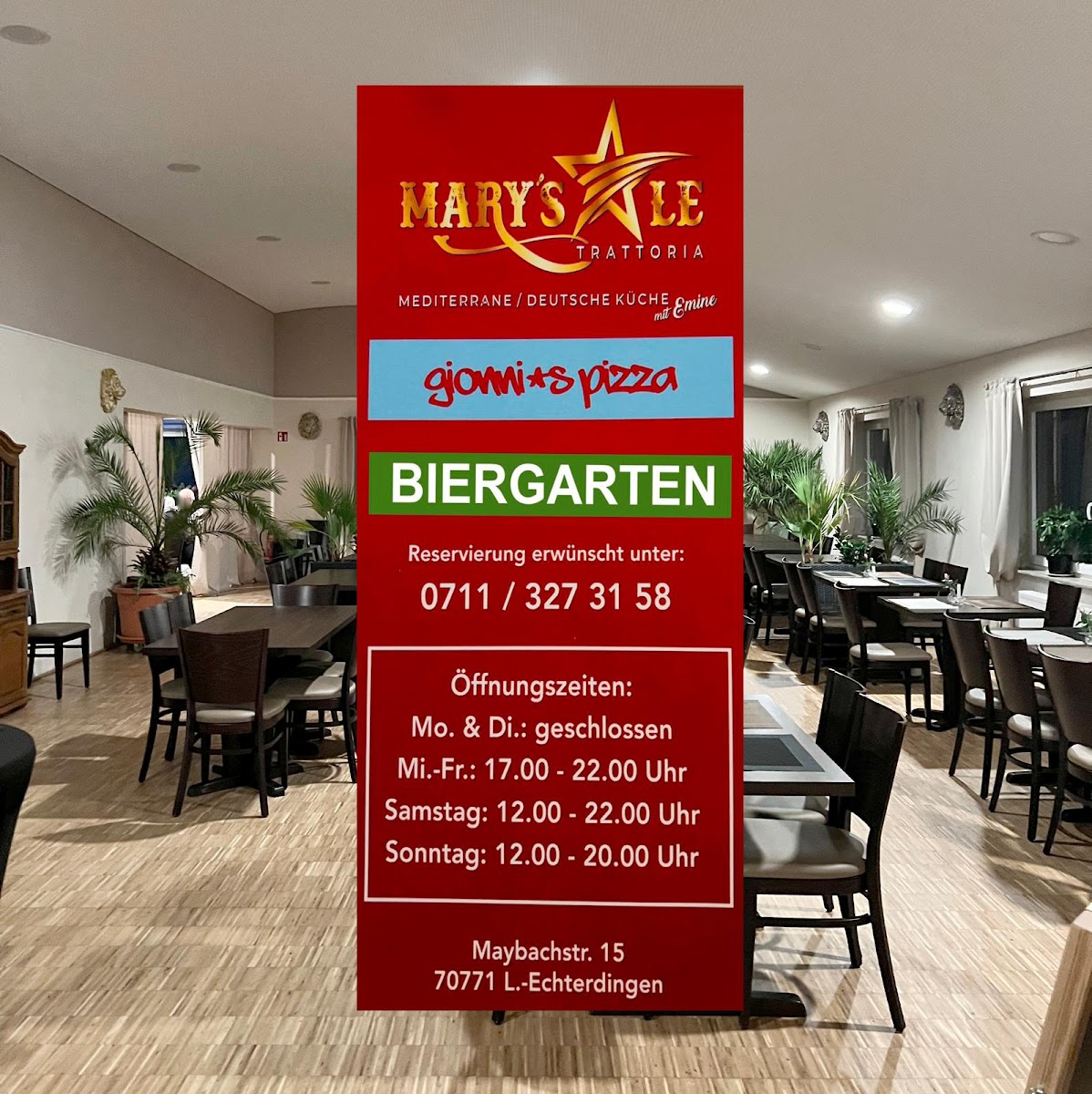 MARY'S SternLE TRATTORIA mit Gionni's Pizza