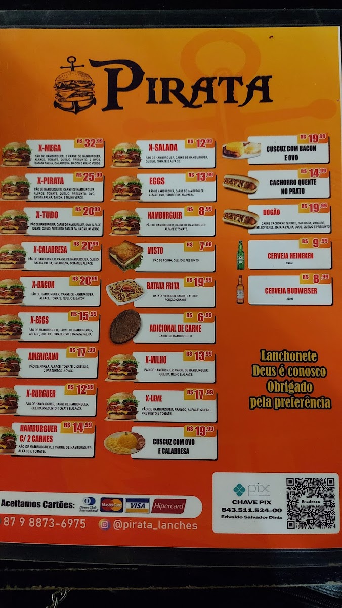 Piratas Lanches e salgados