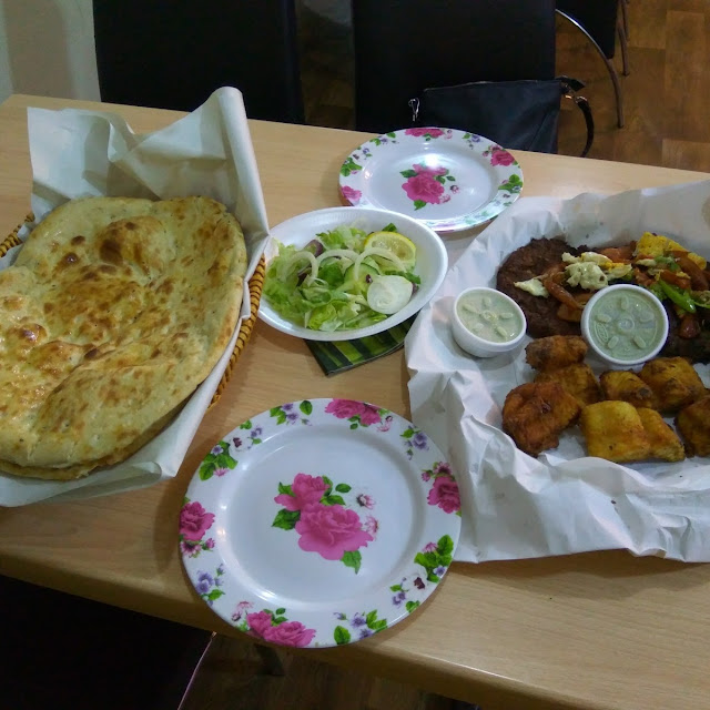 Salad and Flat Bread