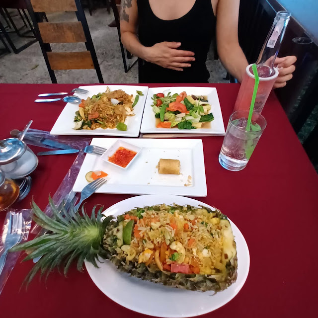 Baked Rice in Pineapple