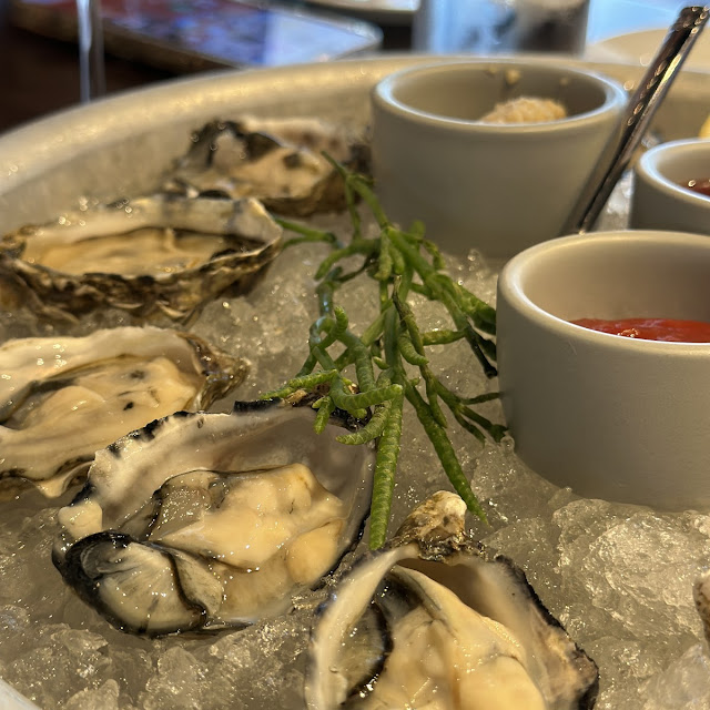Local Oysters on the Half Shell 4 Types Available at the Time We Were There