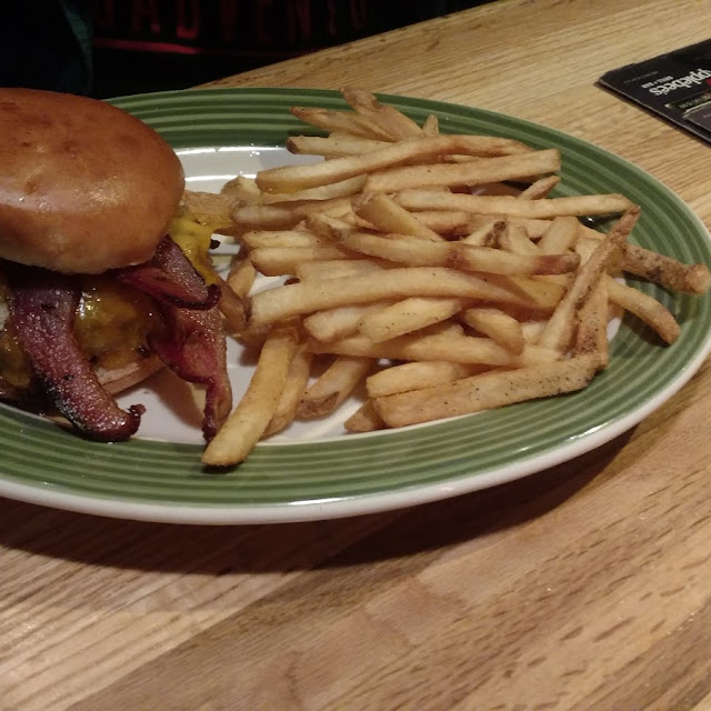 Triple Bacon Cheeseburger with French Fries