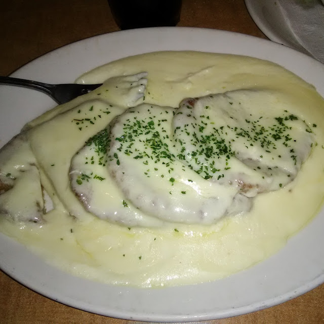 Eggplant Parmigiana with Alfredo Sauce