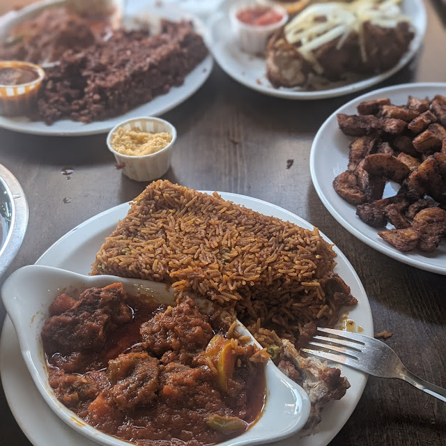 Waakye with African Tomato Stew