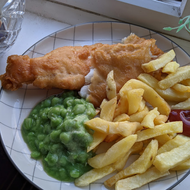 Fish Chips and Mushy Peas