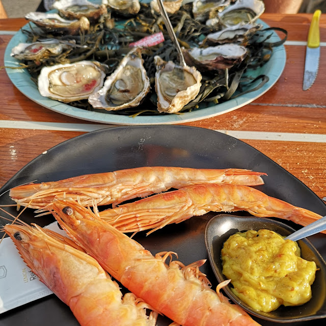 Plateau Huitres Dégustation Et Crevettes Roses