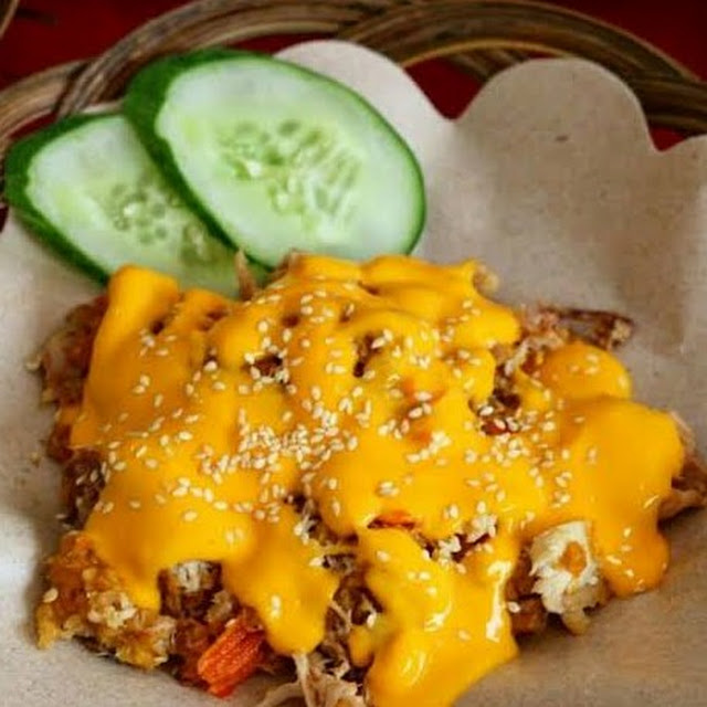 Ayam Geprek Saus Keju
