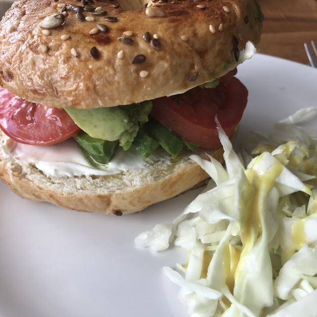 Tomato Cream Cheese Bagel