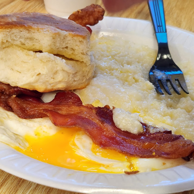 Eggs Bacon Grits Biscuit