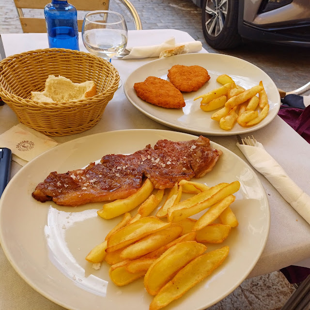 Beef Steaks with French Fries