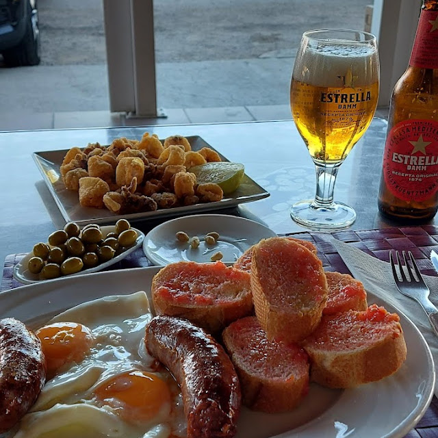 Combinado Huevos Frita Chistorra Y Calamares