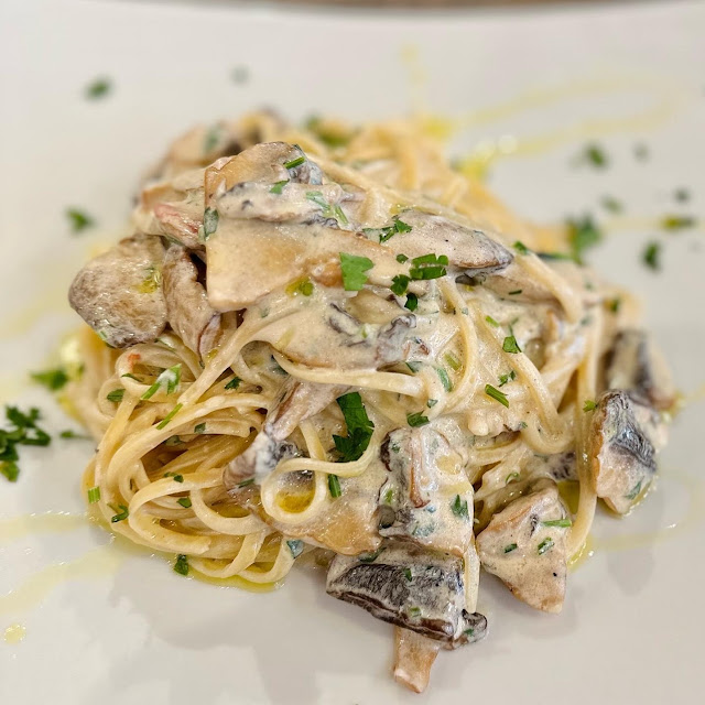 Spaghetti Funghi E Gorgonzola
