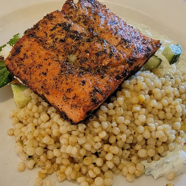 Wild Salmon with Saffron Couscous