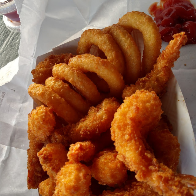 Shrimp Basket with Onion Rings