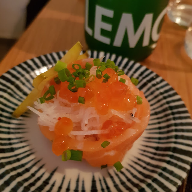 Lachs Sashimi Mit Lachskavier