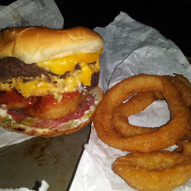 Double Cheese with Onion Rings