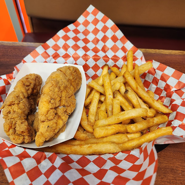 Crispy Chicken Tenders and French Fries