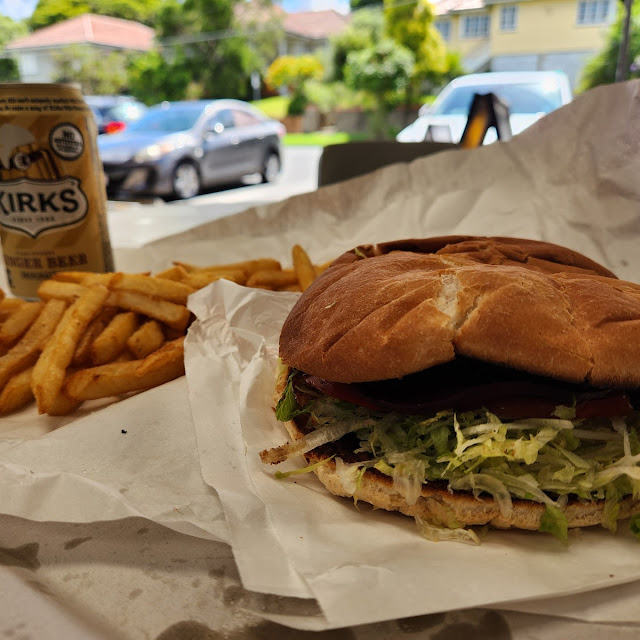 Beef Burger and Chips