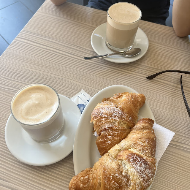 Americano with Lemon and Croissant