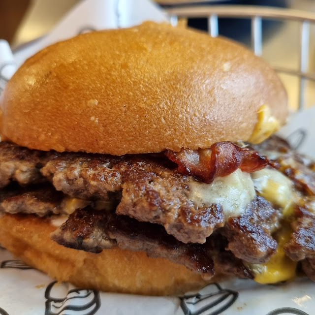 Double Smash Burger with Bacon