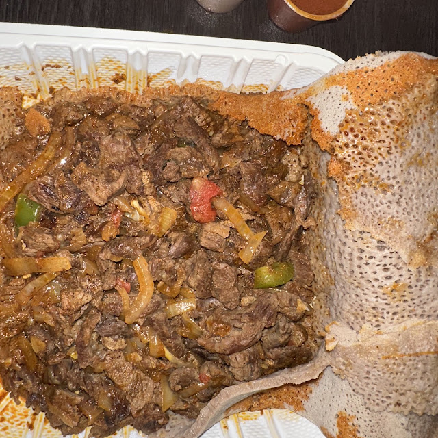 Beef TIBS with Injera Bread
