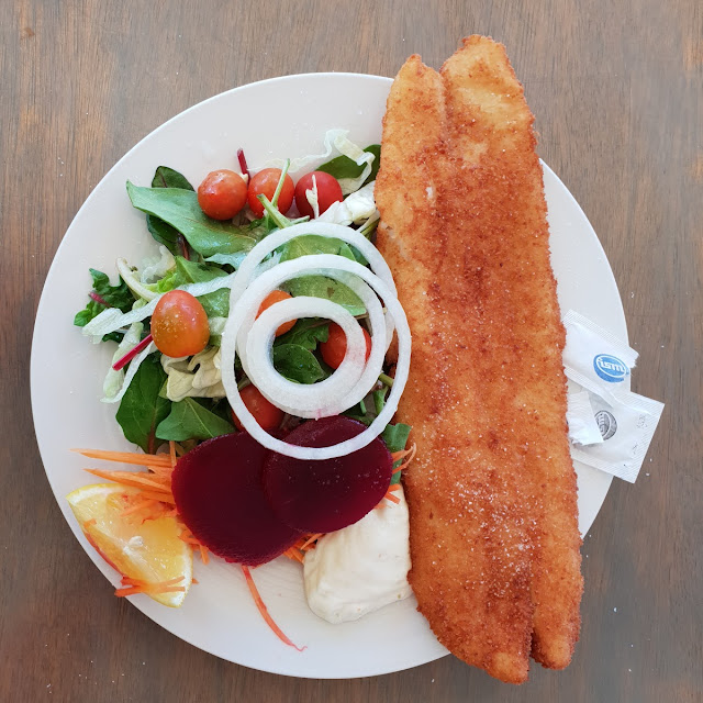 Fish Chips & Salad Can of Drink