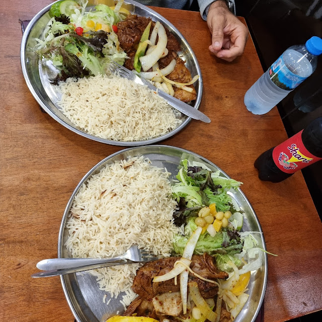 Shoulder of Lamb Rice and Salads