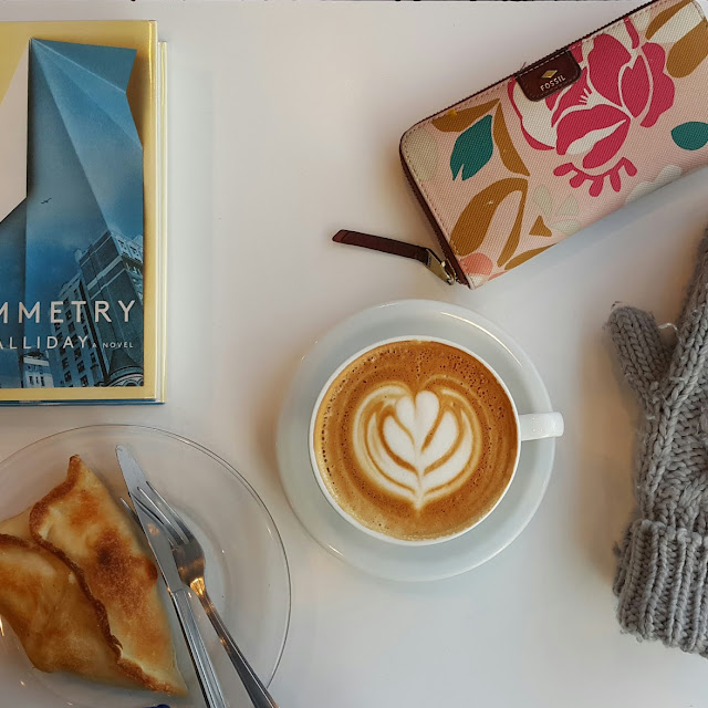 Small Cappuccino and Egg and Cheese Pie