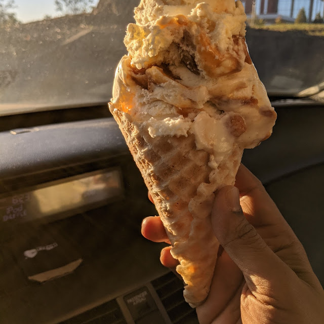 Medium Waffle Cone with Coffee Ice Cream