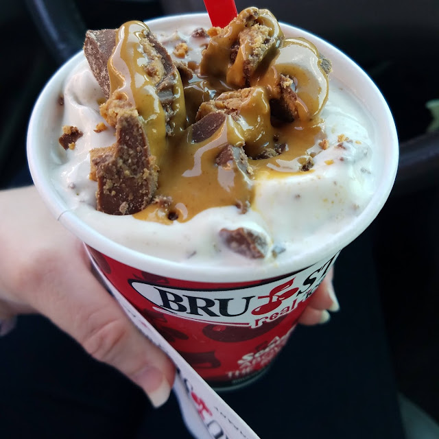 Peanut Butter Cup Blast with Peanut Butter Sauce Mixed In