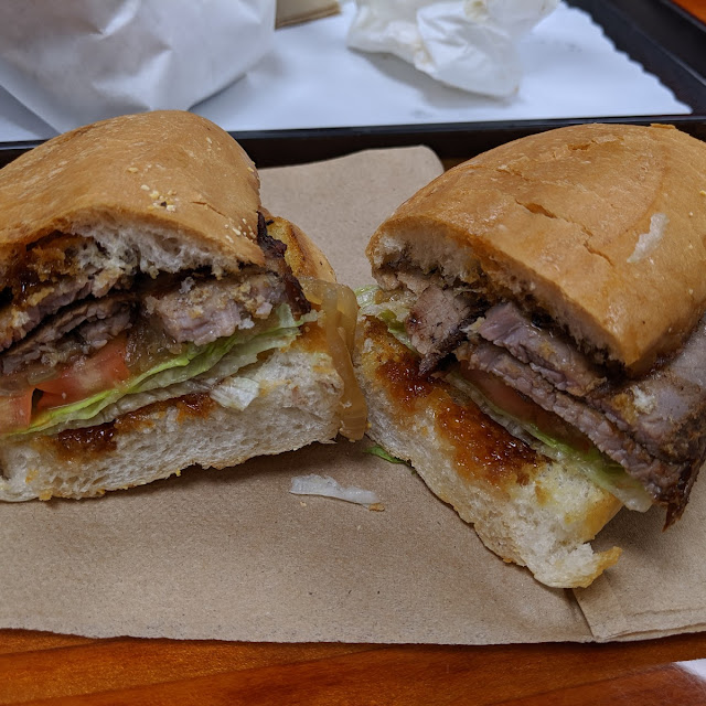 Burger with Garlic Bread