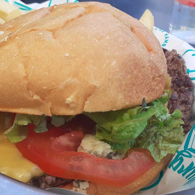 Hamburguesa de Carne Con Queso Azúl