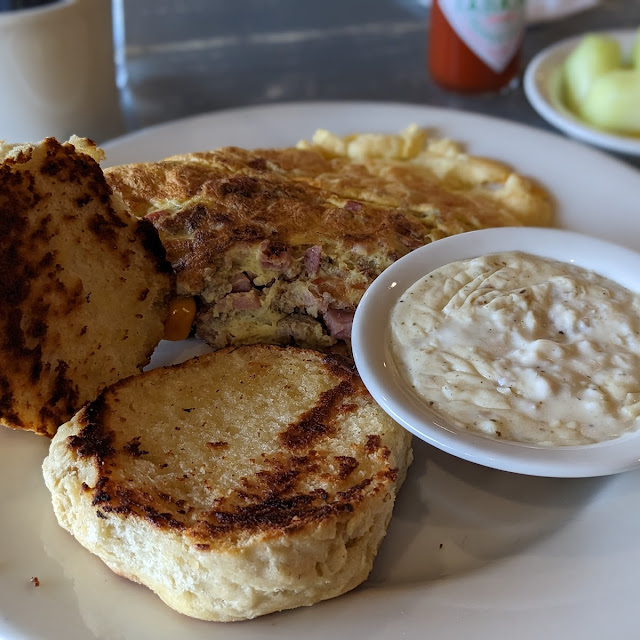 Southern Fried Pork Chop with Sausage Gravy & Biscuit