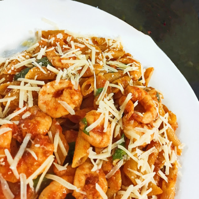 Penne ao Molho de Camarão