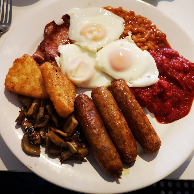 Double Egg Chips and Beans