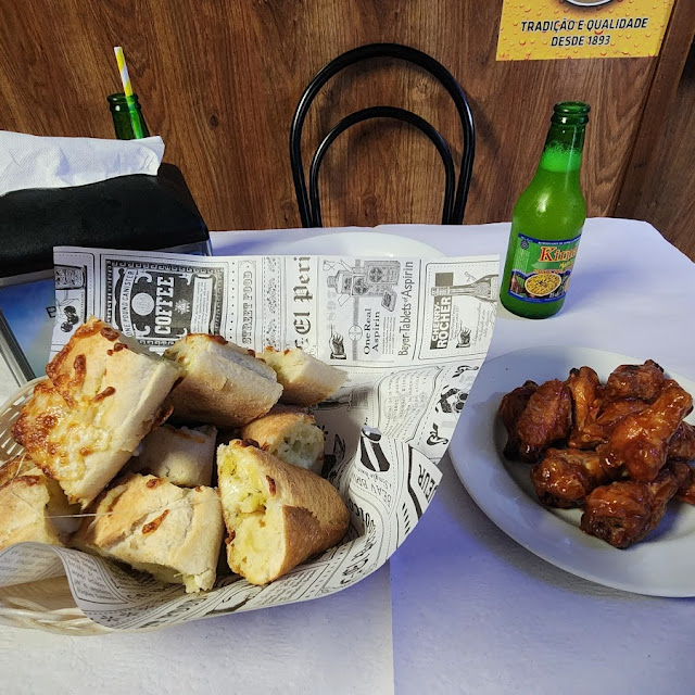 Garlic Bread and Chicken Wings