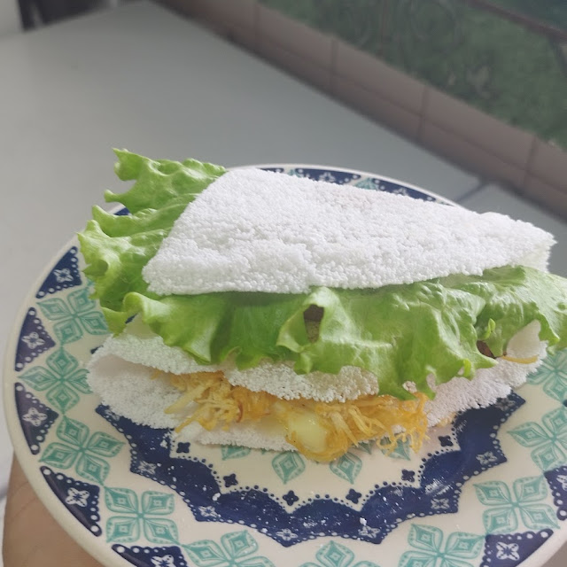 Tapioca Com Frango Queijo E Alface