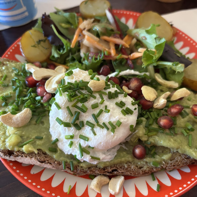 Avocado Tartine with Poached Egg Cherry Tomatoes with Sesame