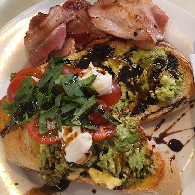 Smashed Avo with a Side of Bacon