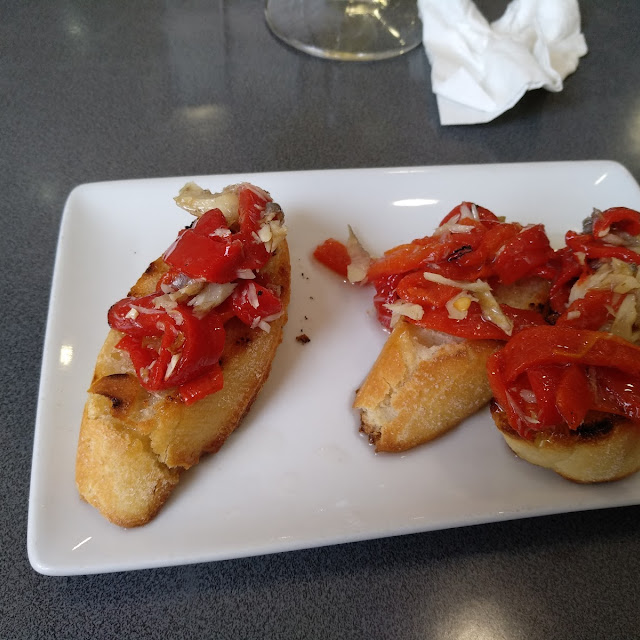 Pelicans Salt Cod with Roasted Peppers