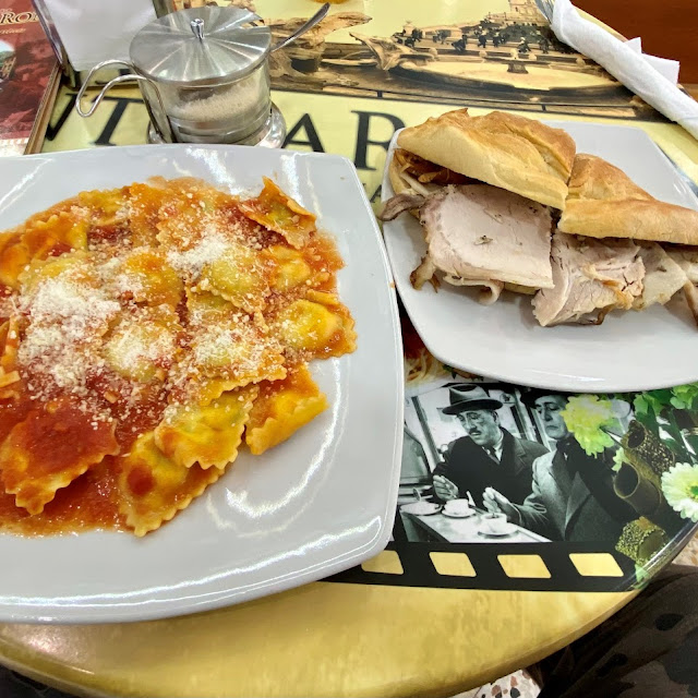 Ravioli And Porchetta Sandwich