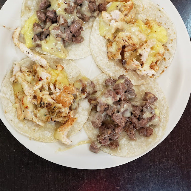 Pork Chicken Beef Sirloin Tacos