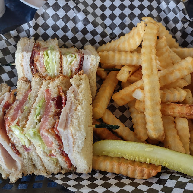 Turkey Club and Fries