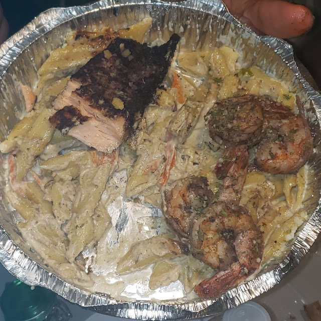 Salmon Shrimp Pasta