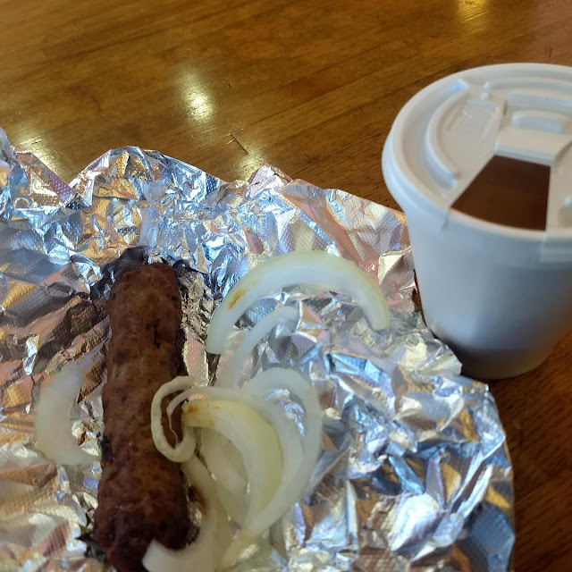 Fresh Sheek Kebab with Hot Tea