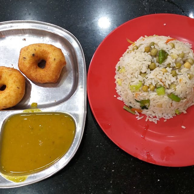 Vadai and Fried Rice