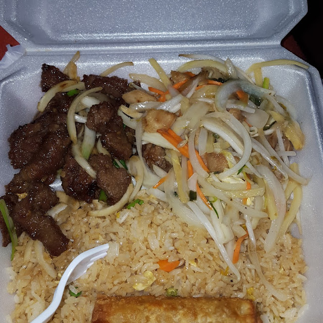 Mongolian Beef and Chicken Chow Mein
